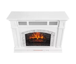 62" White Marble Grand Electric Fireplace Console 21 62" White Marble Grand Electric Fireplace Console -COSCO Store 810617766 A0 4