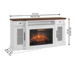 73.5" Castillo Electric Fireplace Console -COSCO Store 810617768 A6