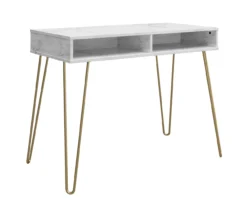 Novogratz Athena Faux Marble 2-Cubby Computer Desk -COSCO Store 810618403 4