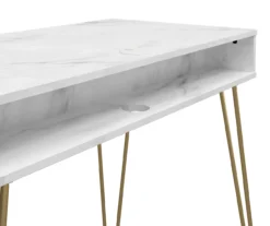 Novogratz Athena Faux Marble 2-Cubby Computer Desk -COSCO Store 810618403 5