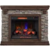 50" Madison Pine & Faux Stone Electric Fireplace -COSCO Store 810620258 A0 1