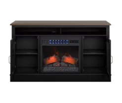 59.5" Black CoolGlow Electric Fireplace & Fan Console -COSCO Store 810620259 A0 2