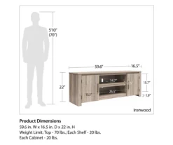 60" Aldridge Gray Oak TV Stand -COSCO Store 810621024 A0 6