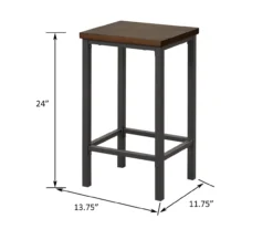 Walnut 3-Piece Pub Dining Set 21 Walnut 3-Piece Pub Dining Set -COSCO Store 810641657 A6 2