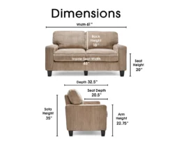 Palisades Beige Loveseat -COSCO Store 810659206 A0 5
