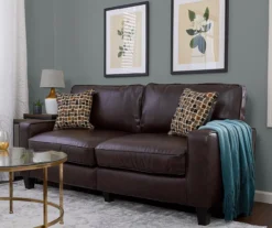 Serta Palisades Chestnut Bonded Leather Sofa -COSCO Store 810659214 A0 3
