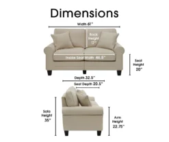 Serta Copenhagen Loveseat 39 Serta Copenhagen Loveseat -COSCO Store 810659226 A0 4