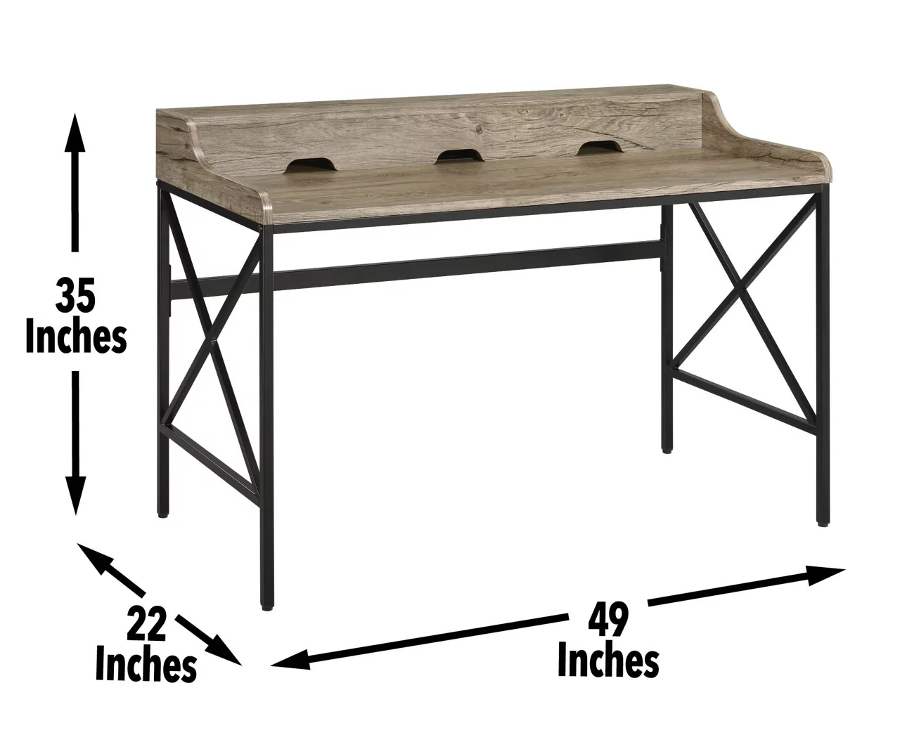 Corday Gray Wood Writing Desk With USB Charing 9 Corday Gray Wood Writing Desk With USB Charing - Image 7
