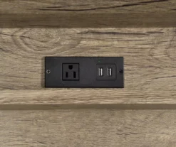 Corday Gray Wood Writing Desk With USB Charing 11 Corday Gray Wood Writing Desk With USB Charing -COSCO Store 810680820 A8