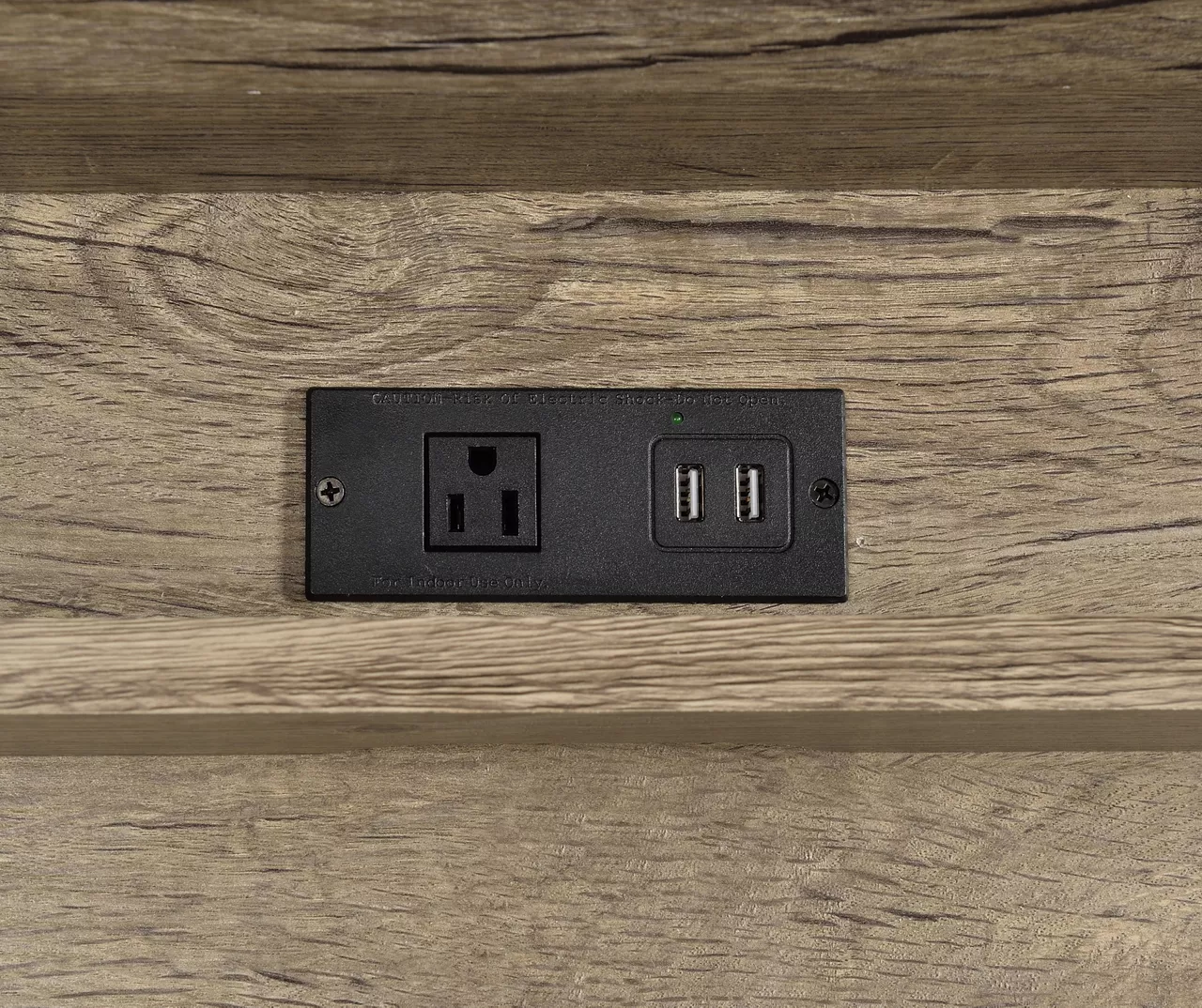 Corday Gray Wood Writing Desk With USB Charing 5 Corday Gray Wood Writing Desk With USB Charing - Image 3