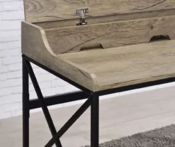 Corday Gray Wood Writing Desk With USB Charing 13 Corday Gray Wood Writing Desk With USB Charing -COSCO Store 810680820 B8 2