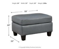 Signature Design By Ashley Genoa Leather Ottoman -COSCO Store 810697957 A8