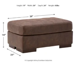 Signature Design By Ashley Maderla Faux Leather Ottoman -COSCO Store 810697964 A8 1