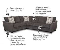 Broyhill Rotherton Dark Gray Sectional -COSCO Store combo770001 6