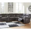 Signature Design By Ashley Kincord 4-Piece Faux Leather Power Reclining Sectional With Left-Arm-Facing Console Sofa -COSCO Store combo800019