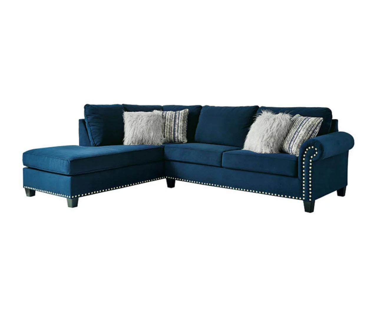 Signature Design By Ashley Trendle Blue Sectional With Left-Facing Chaise 3 Signature Design By Ashley Trendle Blue Sectional With Left-Facing Chaise