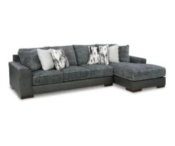 Signature Design By Ashley Larkstone Charcoal 2-Piece Sectional With Right-Facing Chaise