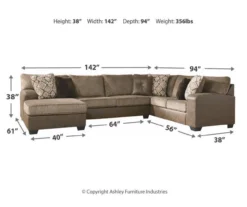 Signature Design By Ashley Abalone Faux Leather Sectional -COSCO Store combo880001 1