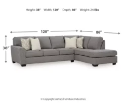 Broyhill Reydell Charcoal Sectional -COSCO Store combo980196 3
